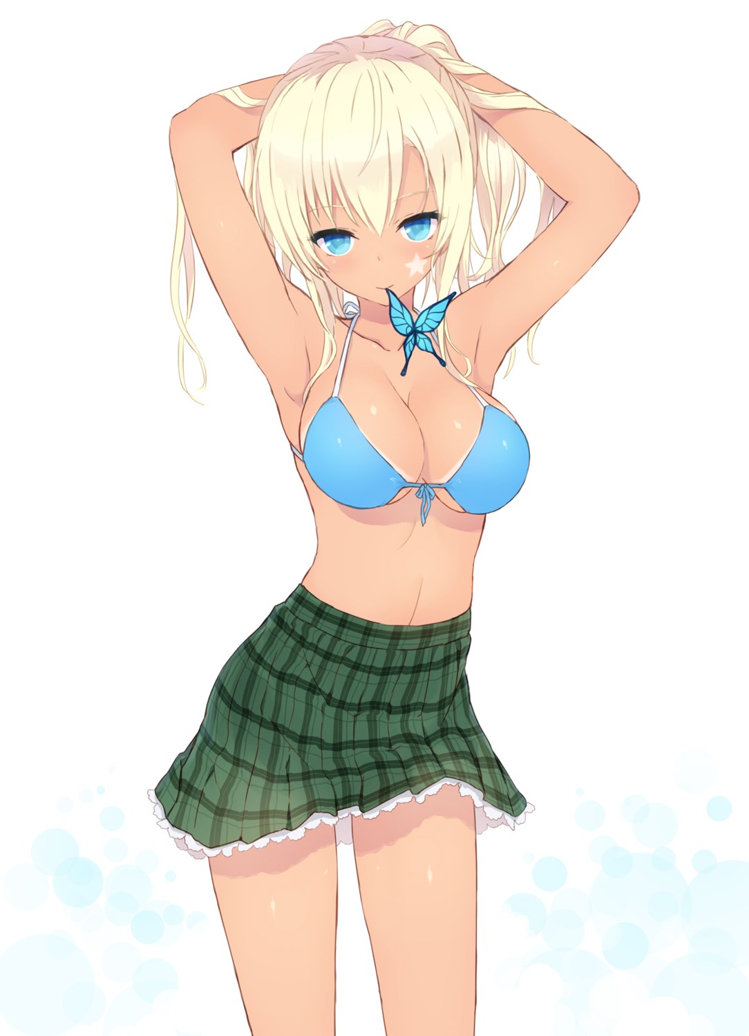 Cait Boku Wa Tomodachi Ga Sukunai Kashiwazaki Sena Bikini Top Cleavage Seifuku Swimsuits Tan